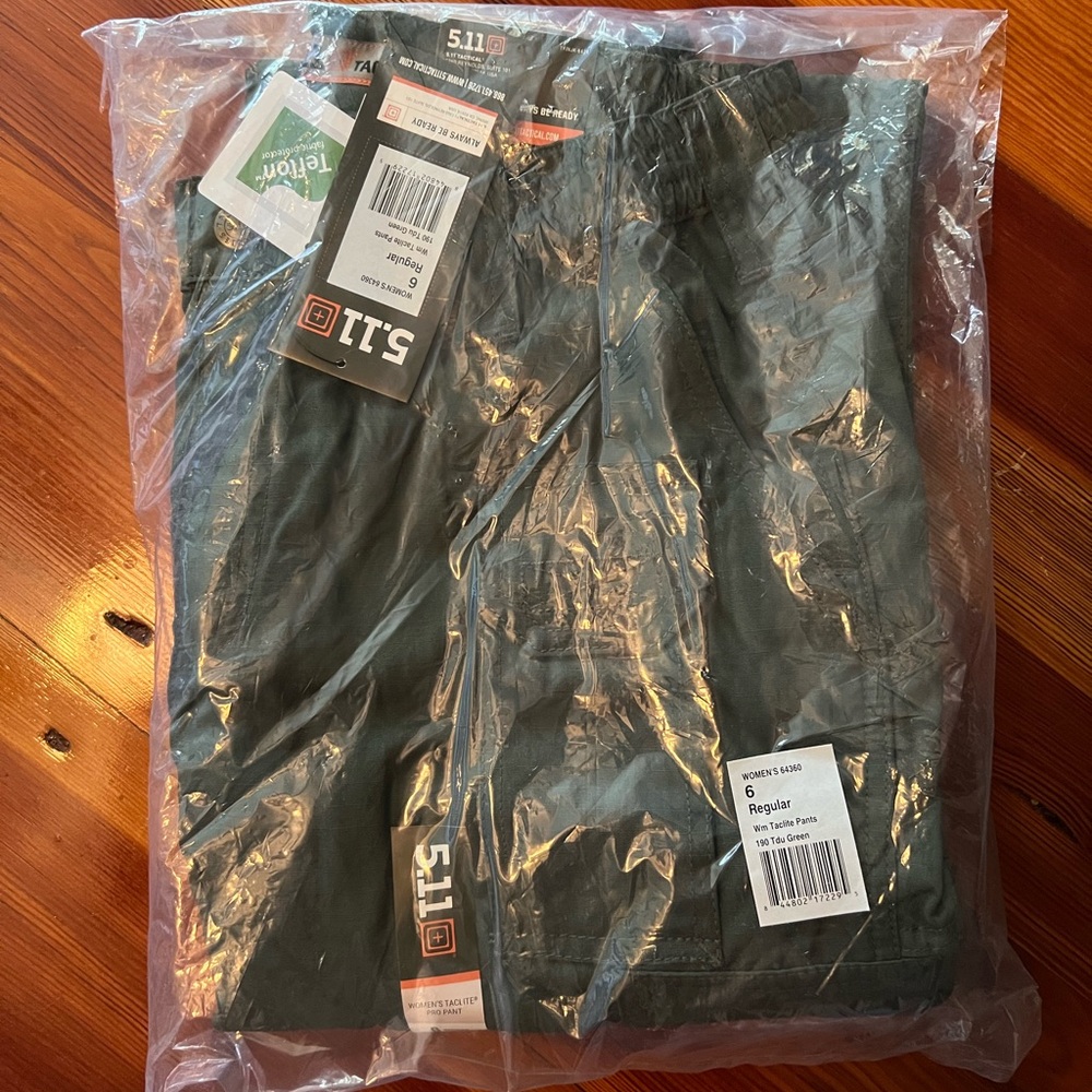 NWT 5.11 tactical womens ripstop pants size 6 regular green bdu hunting pants - Picture 6 of 8
